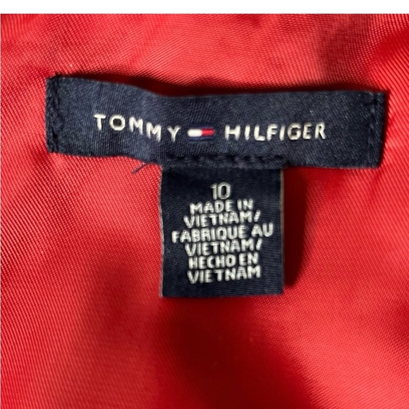 Tommy Hilfiger Sleeveless Navy Blue & Red Belted Dress Fit & Flare Dress Size 10 - Picture 10 of 12